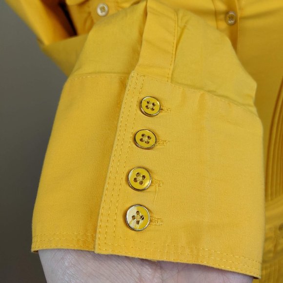 Bebe Yellow Women's Blouse Small Size - Picture 14 of 17